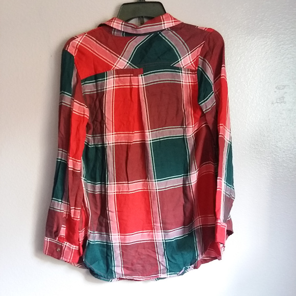 Maternity top Plaid Long Sleeve Popover Tunic - Picture 6 of 6